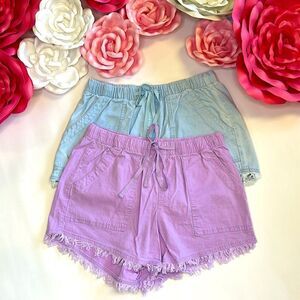 2 Pair Chambray Summer Shorts